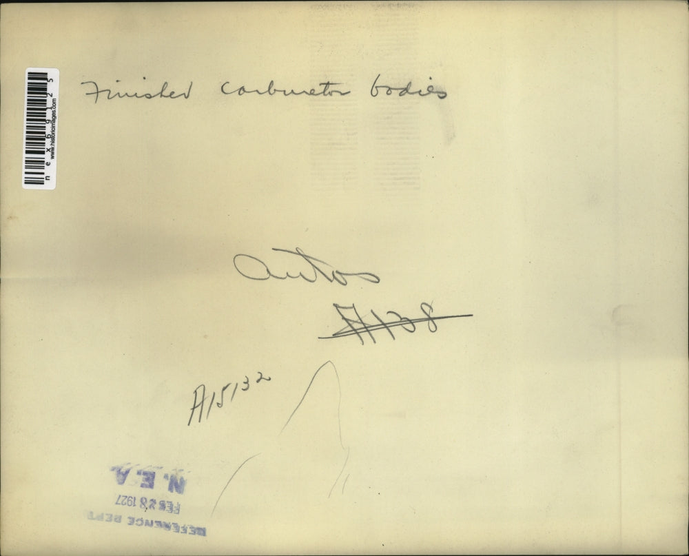 1927 Press Photo Finished carburetor bodies