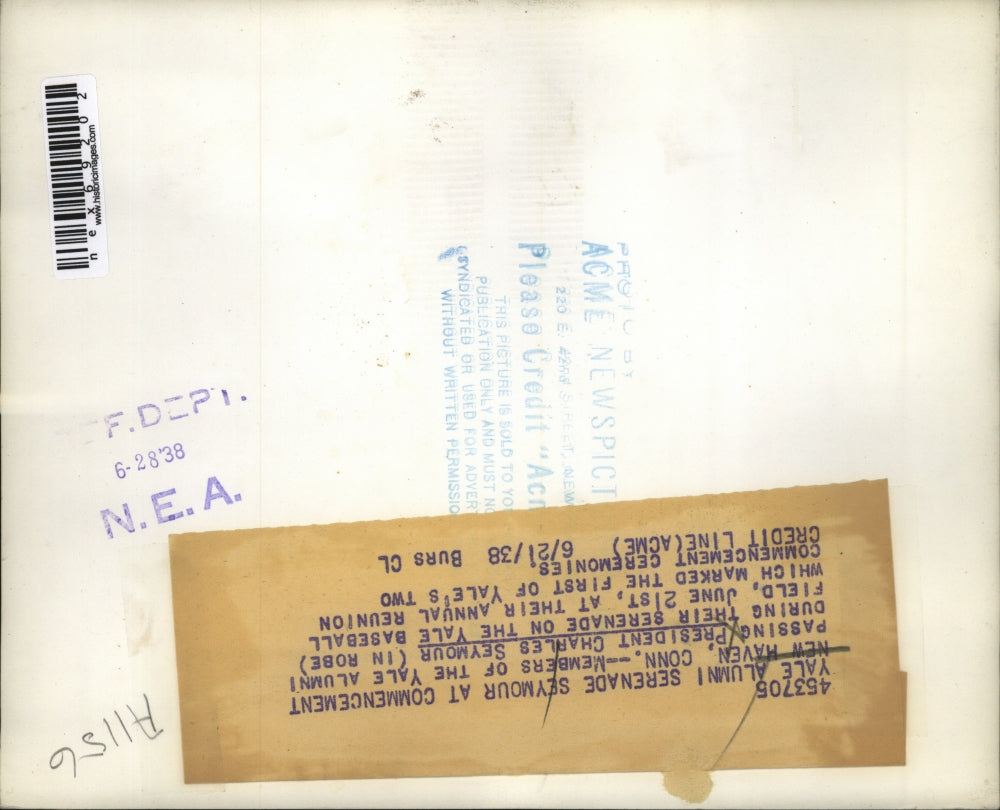 1938 Press Photo Yale alumni & pres Charles Seymour in New Haven Conn