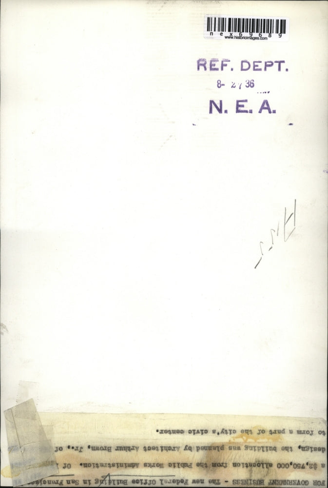 1936 Press Photo Federal Office Building in San Francisco