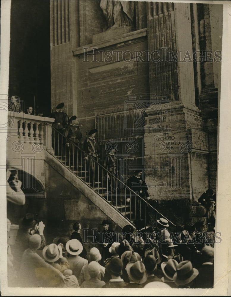 1929 Press Photo Soldiers of the Pope at Vatican City Italy