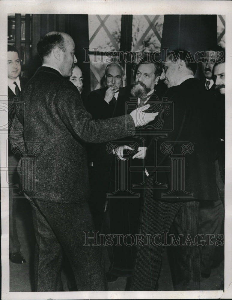1940 Press Photo Paris William Bullitt US Amb, Gustave Rousey Univ of Paris
