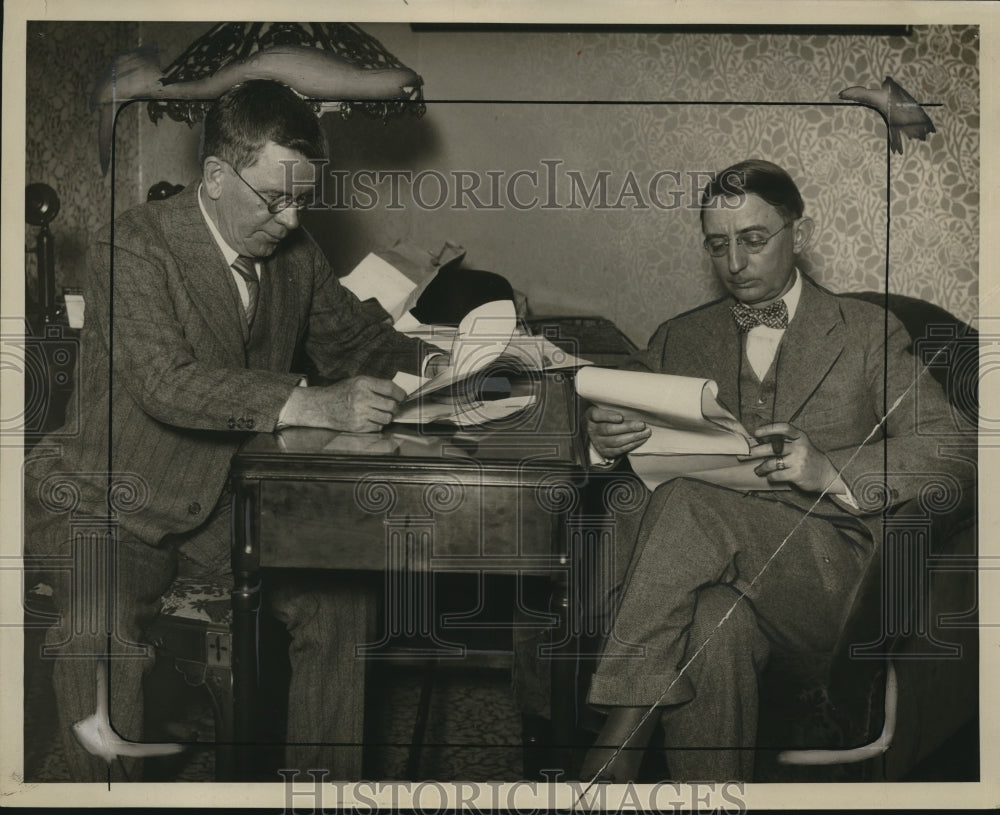 1928 Press Photo Atty General Edward Turner & Henry Ballard asst