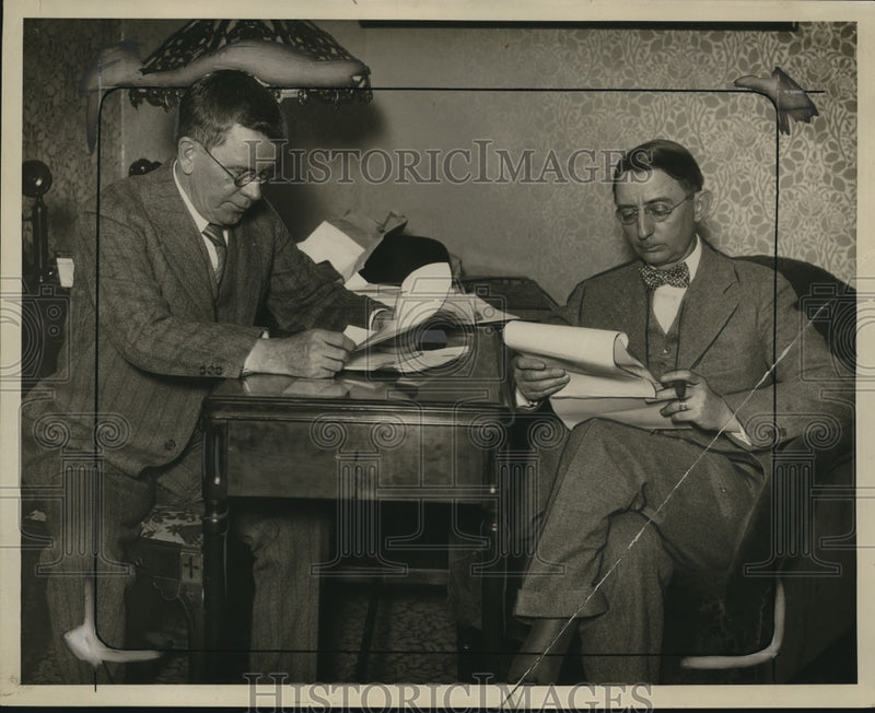 Load image into Gallery viewer, 1928 Press Photo Atty General Edward Turner &amp; Henry Ballard asst
