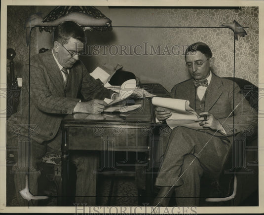 1928 Press Photo Atty General Edward Turner & Henry Ballard asst