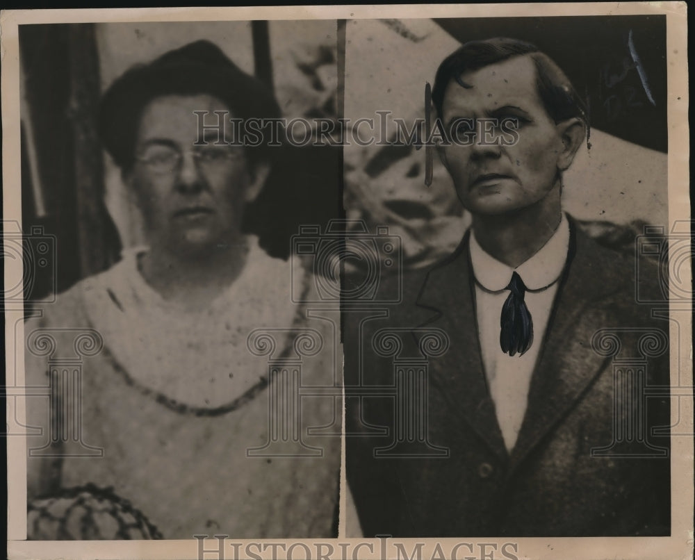 1921 Press Photo Mrs Guy Kyle &amp; Rev Guy Kyle ex pastor &amp; now bandit