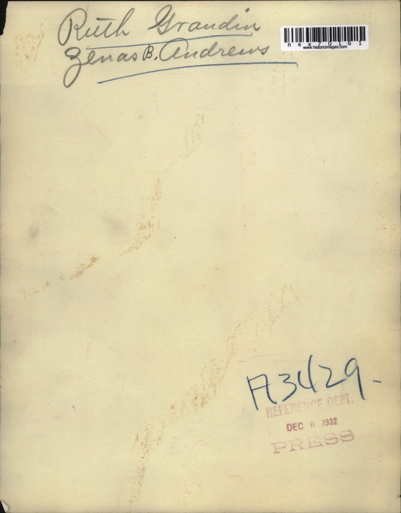 1932 Press Photo Ruth Grandin & Genas B Andrews