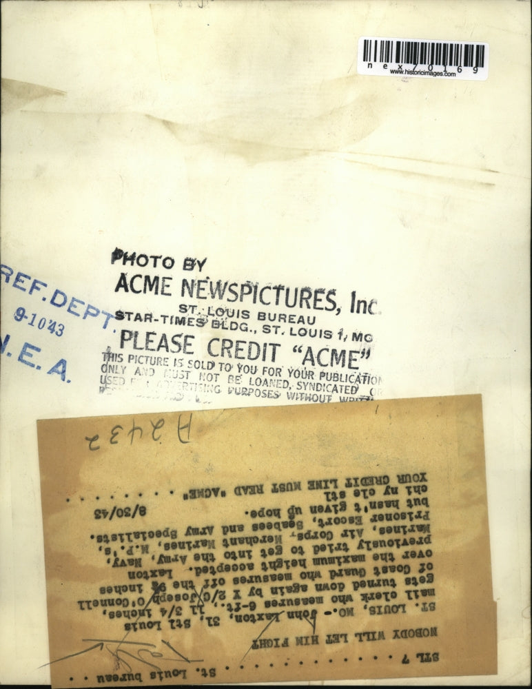 1943 Press Photo St Louis Mo John Laxton & Y2/c Joseph O'Connell Coast Guard