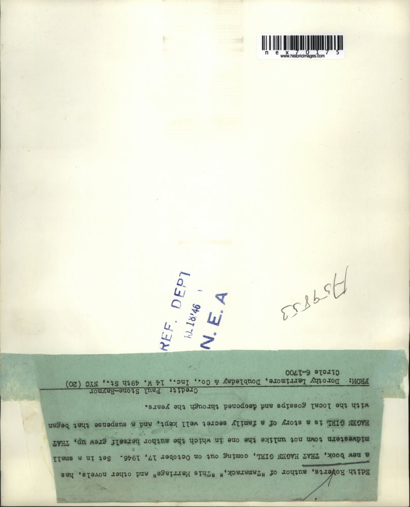 1946 Press Photo Edith Roberts author of Tamarack & This Marriage