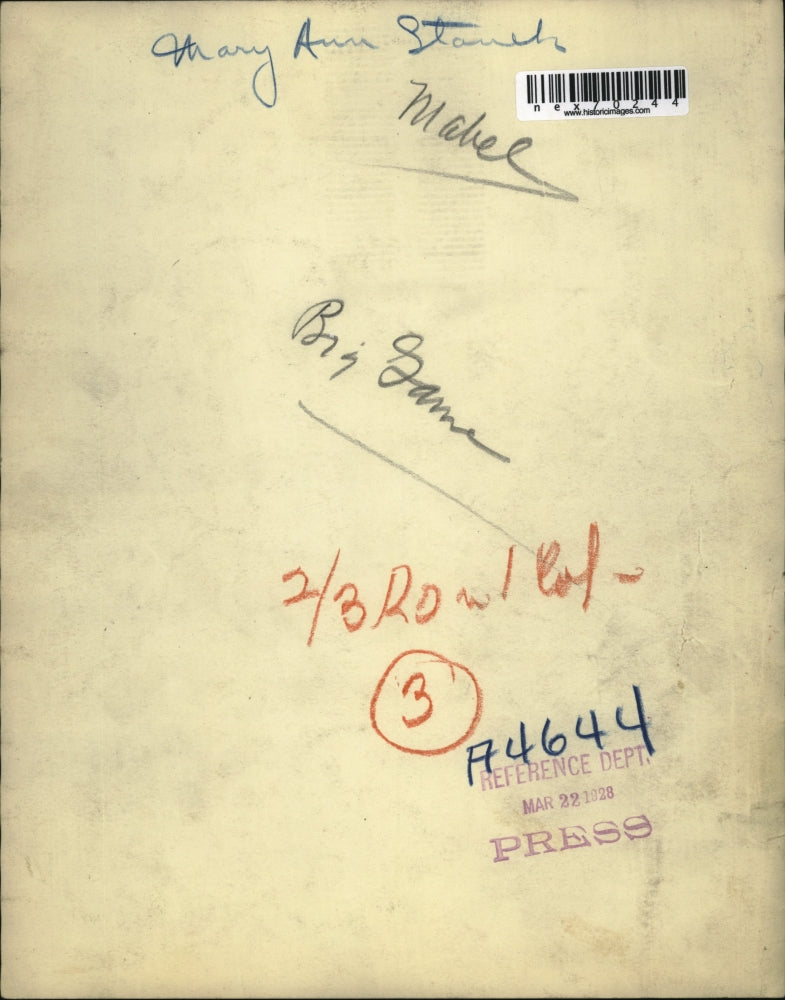 1928 Press Photo Mary Ann Stanley