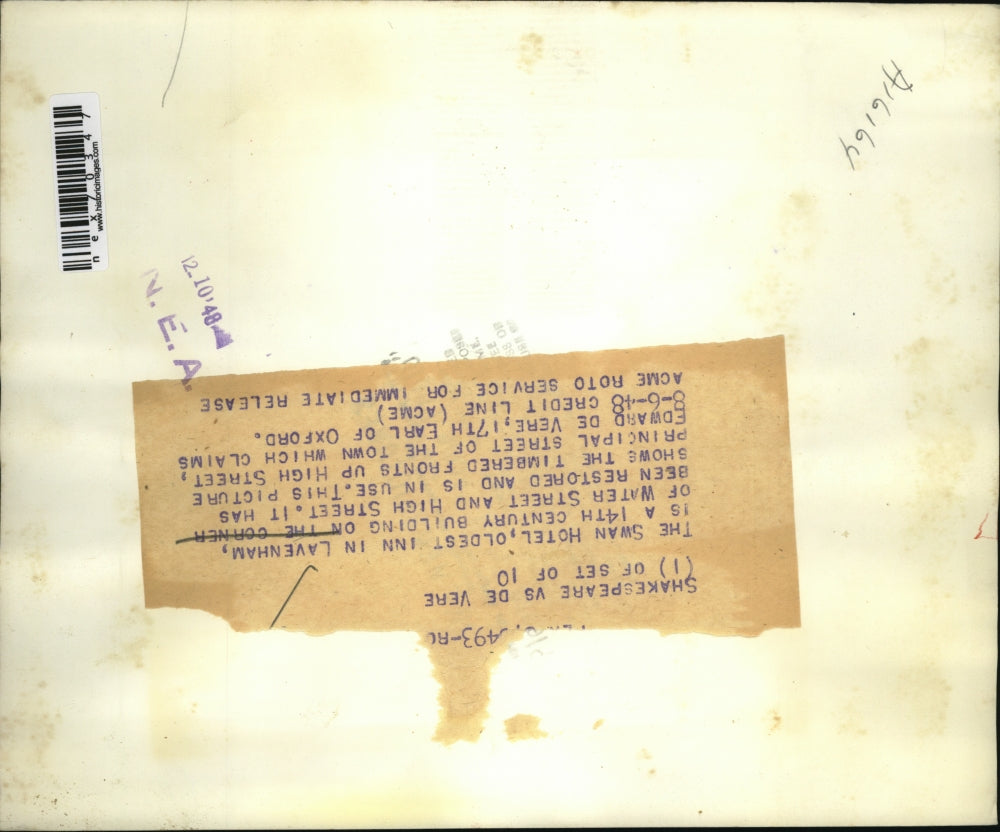 1948 Press Photo The Swan Hotel in Lavenham England