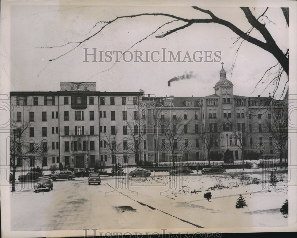 1941 Press Photo Michigan City Ind St Anthony's Hospital quads born here
