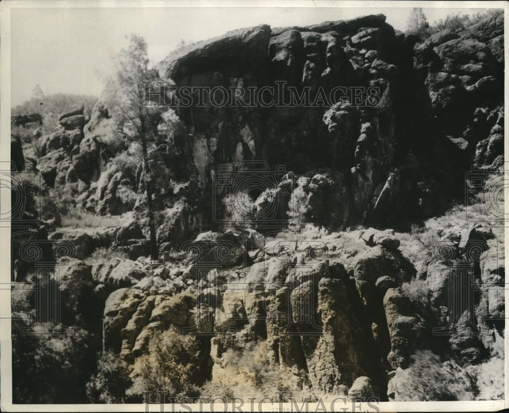 1931 Press Photo Pinnacle National Monument San Benito County, California