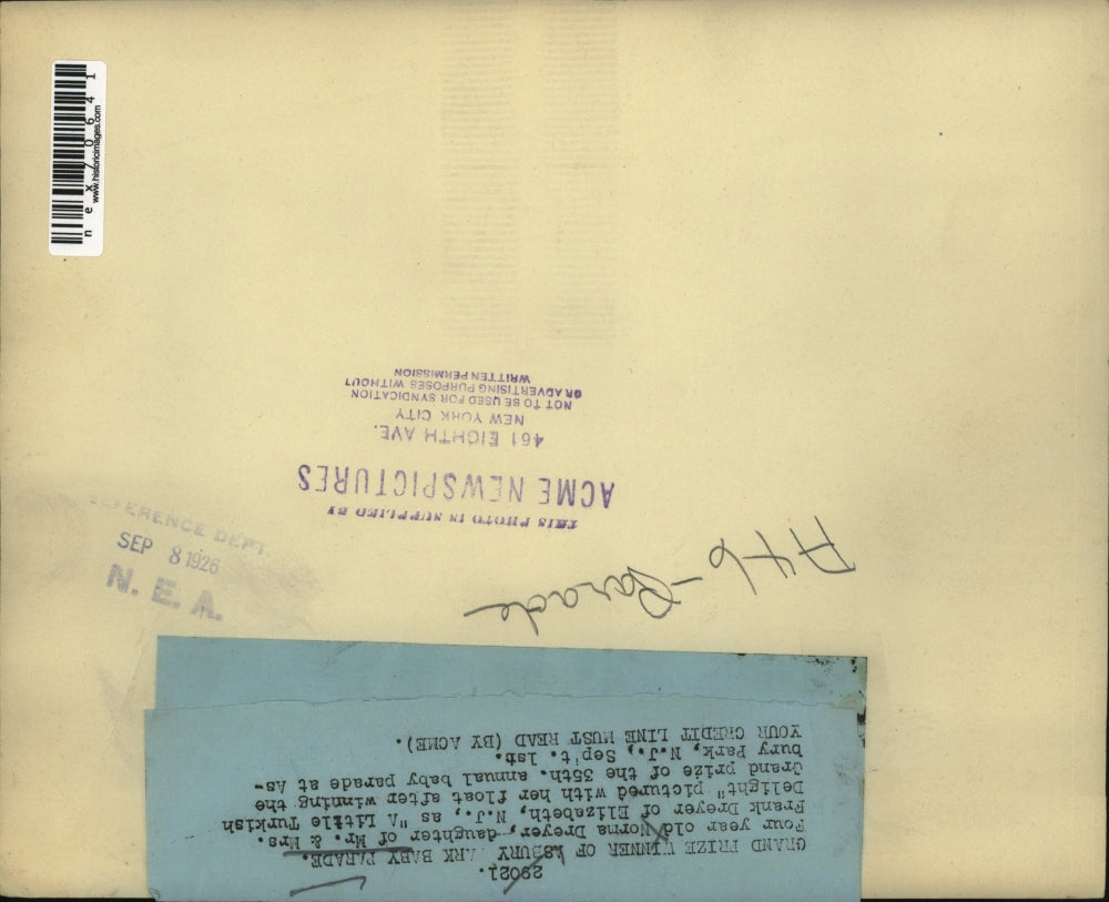 1926 Press Photo Norma Dreyer, Daughter of Mr & Mrs. Frank Dreyr in Parade