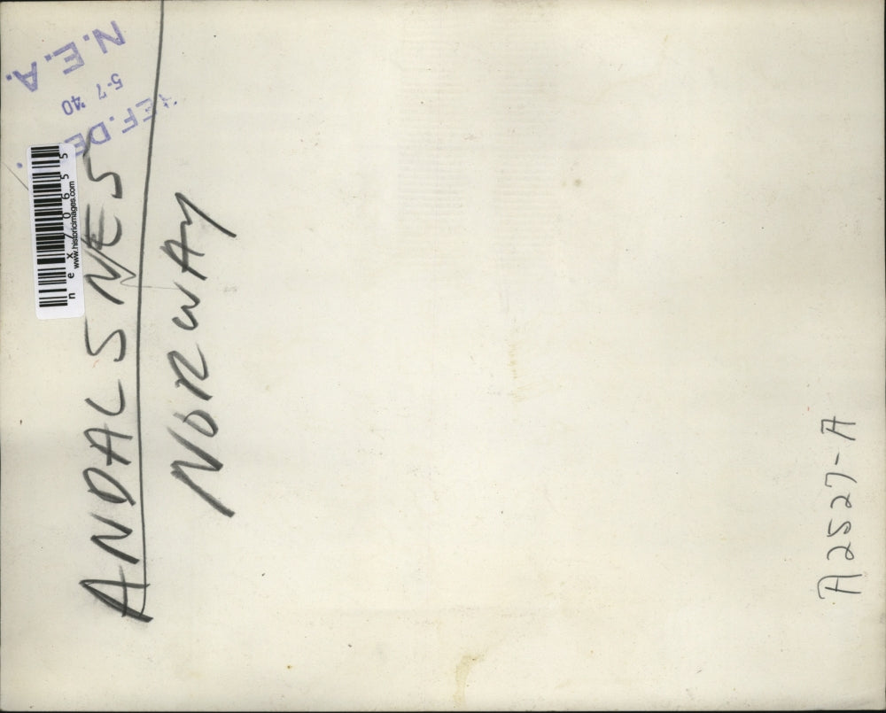 1940 Press Photo Andalsnes Norway small village on coast among mts