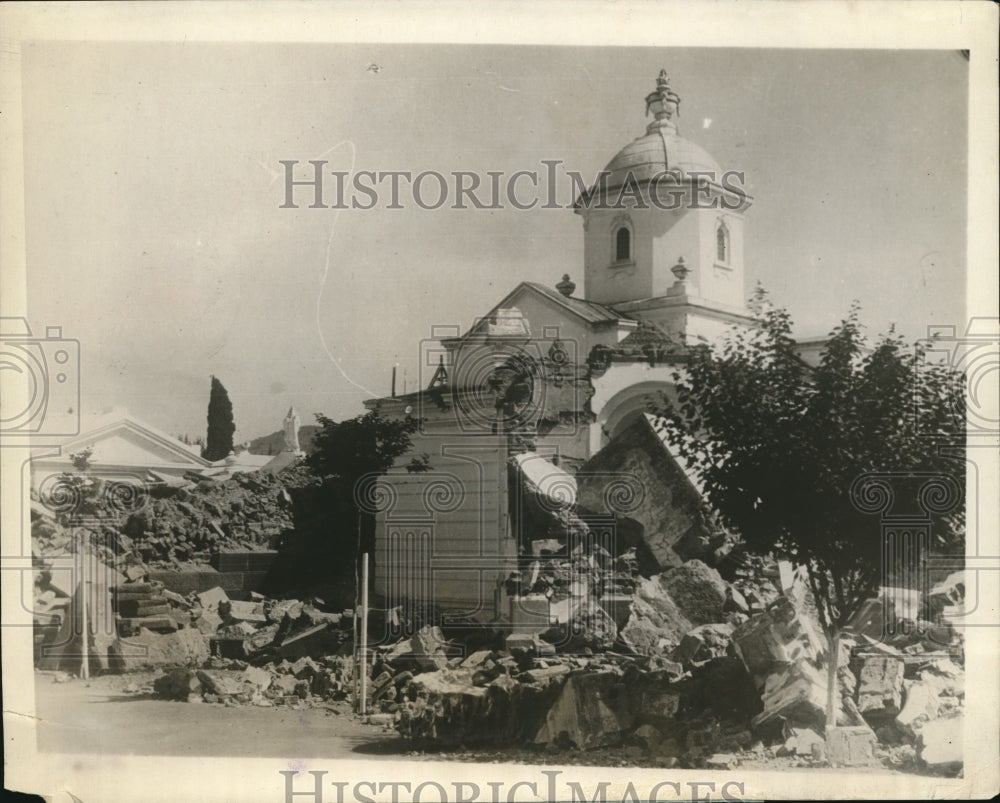 1929 Press Photo Damaged buildings of Chilean earthquake at Talca