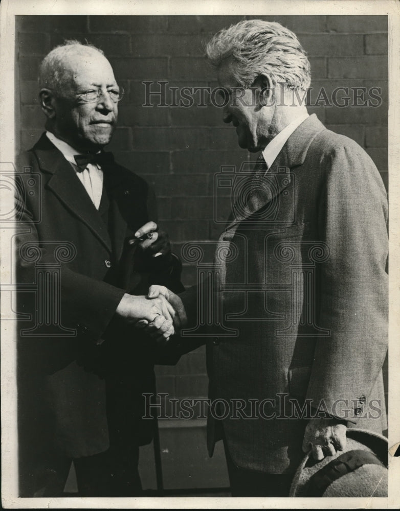 1924 Press Photo Samul Gomfus (L) & Robert La Fallette