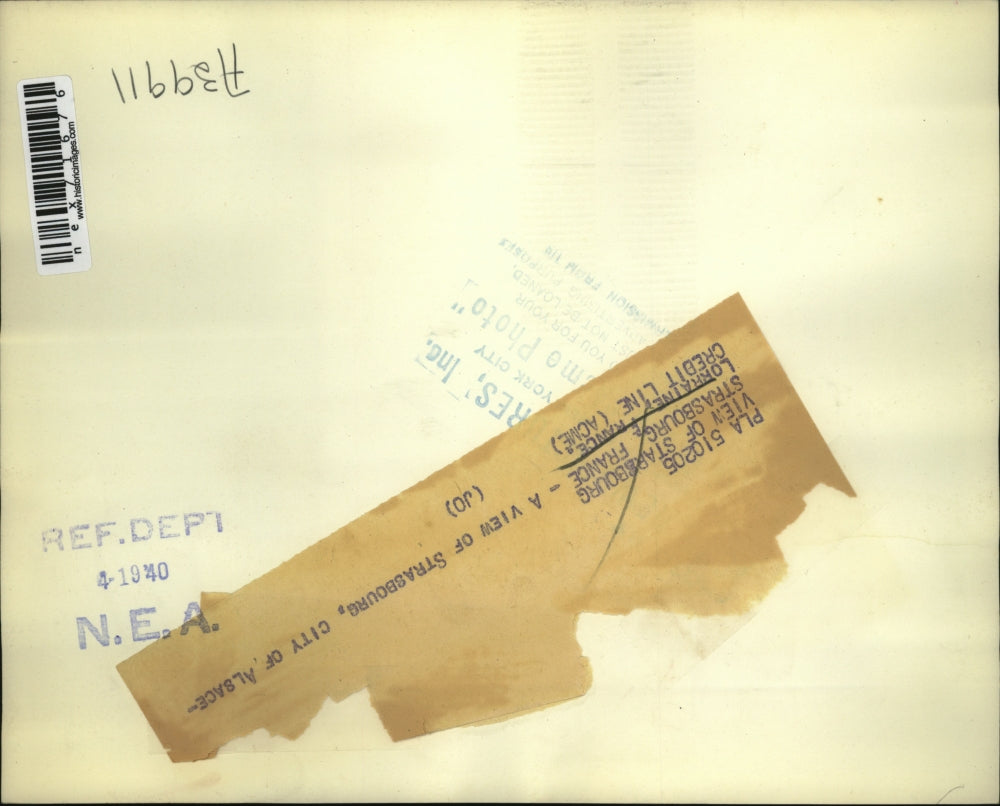 1940 Press Photo View of Strasbourg, City of Alsace-Lorraine, France