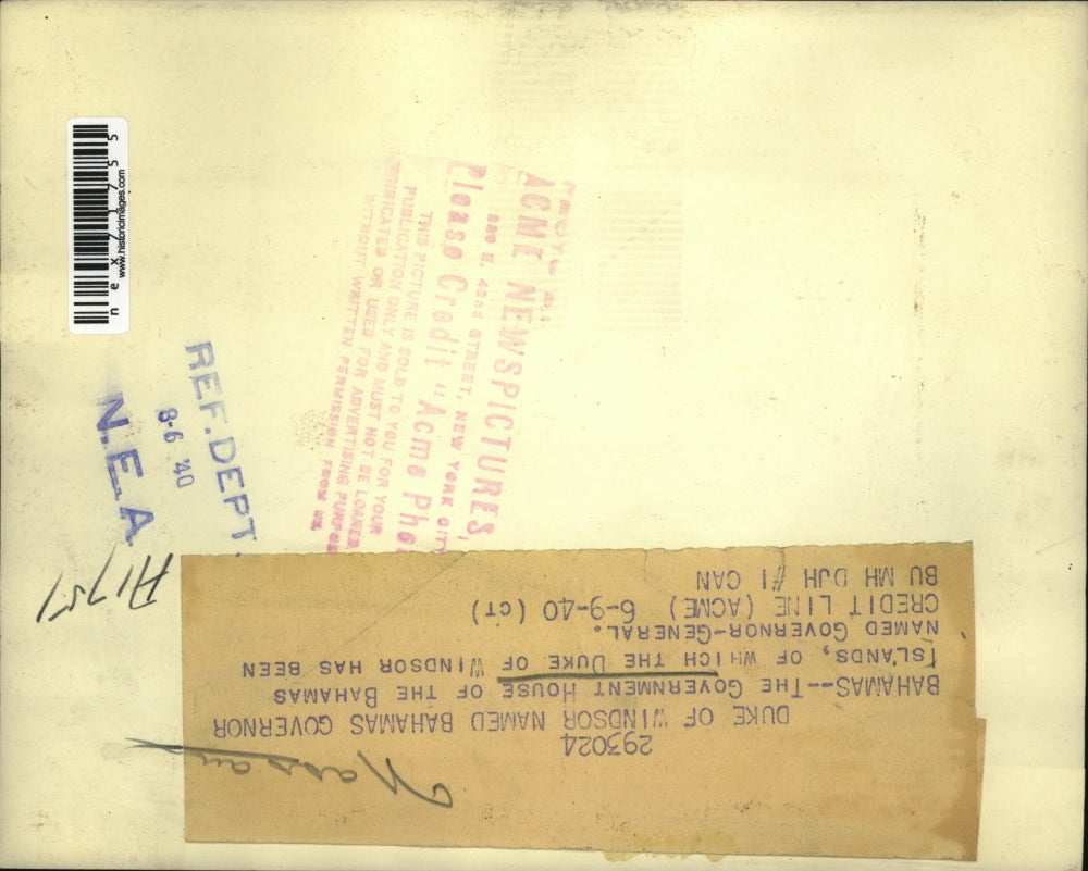 1940 Press Photo Bahamas Government House where Duke of Windsor will stay