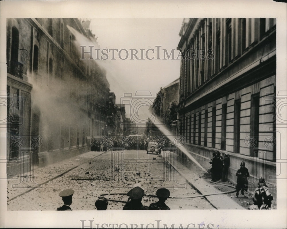 1940 Press Photo Mexican Students Clash With Political Group - nex71812