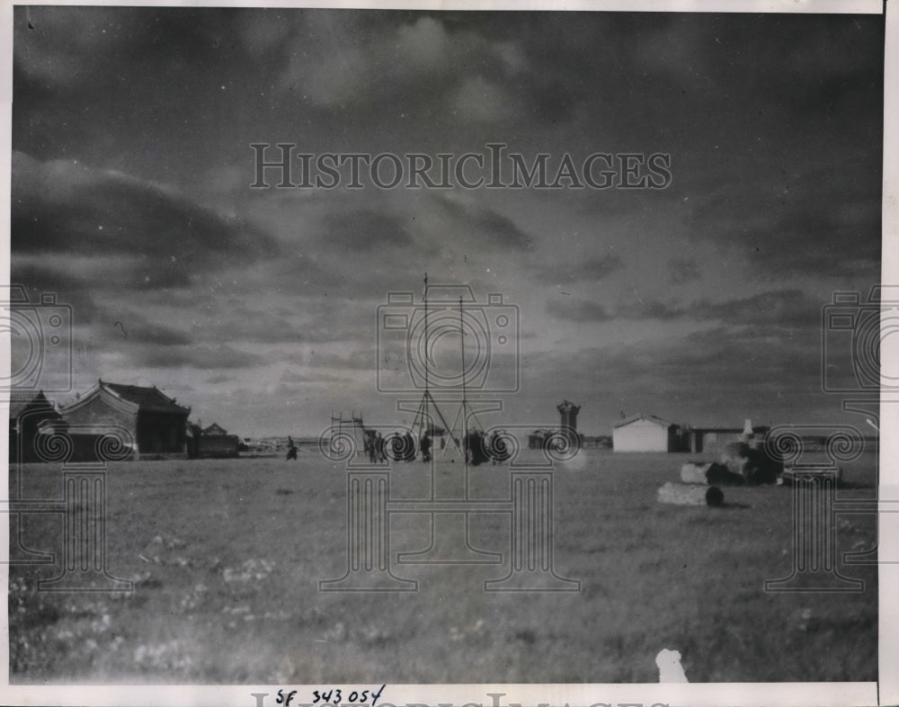 1936 Press Photo Mongol Village near Manchu Siberia border