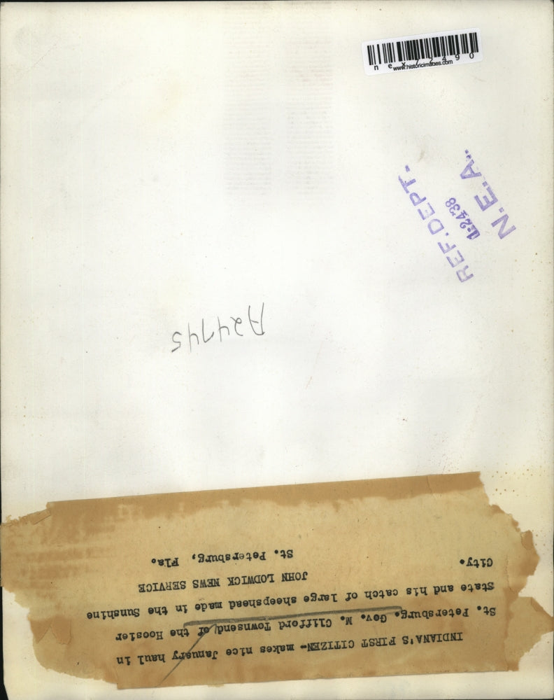 1938 Press Photo Gov. M. Clifford Townsend of the Hoosier State