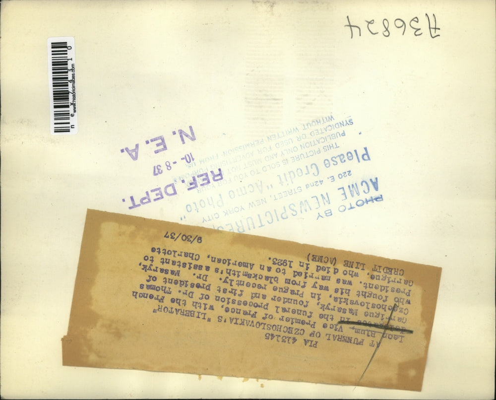 1937 Press Photo Leon Blum, Vice Premier of France with French delegate