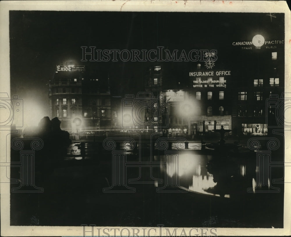 1927 Press Photo Trafalger Square as seen from the National Gallery