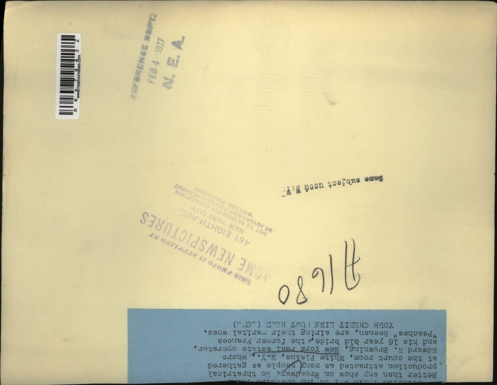 1927 Press Photo People gathered at the White Plains court house in New York