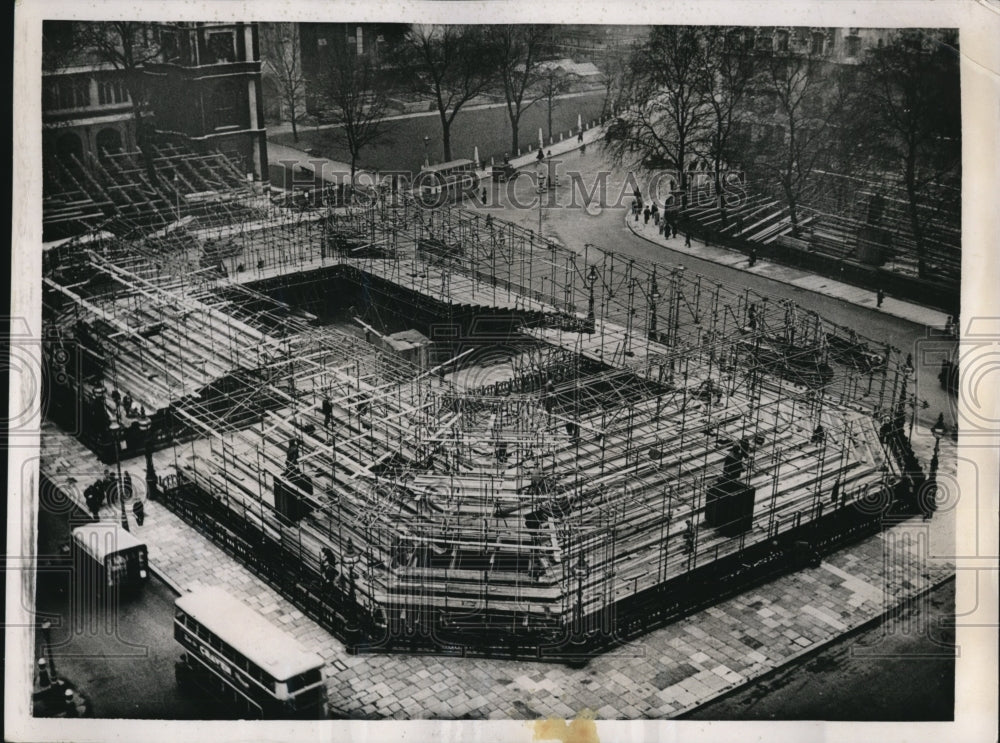 1937 Press Photo future Green Parliament Square in London
