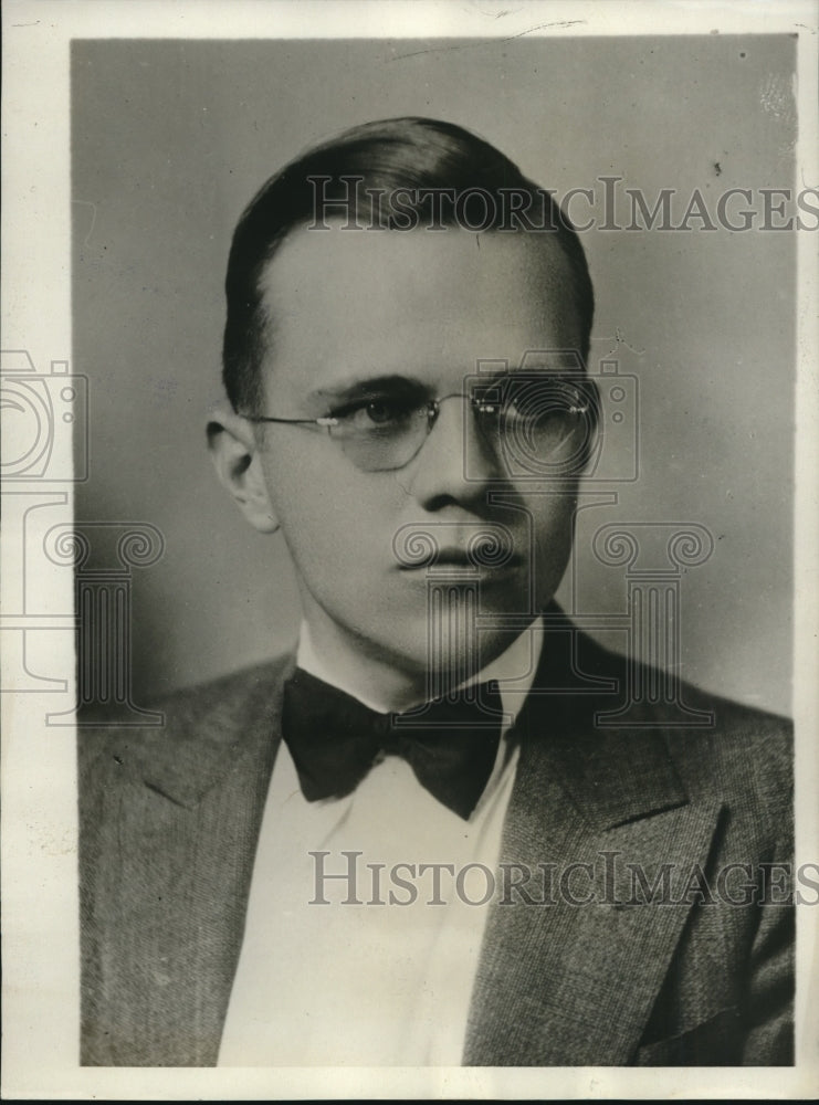 1929 Press Photo Morris B Book student at Rollins College Winter Park Florida
