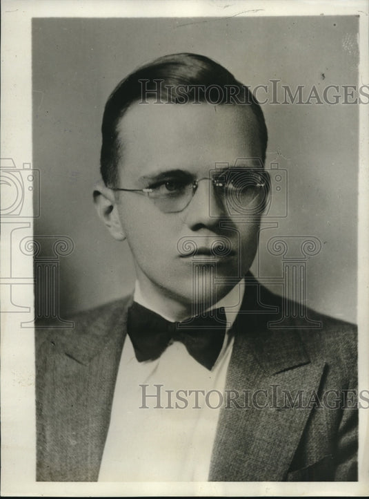 1929 Press Photo Morris B Book student at Rollins College Winter Park Florida