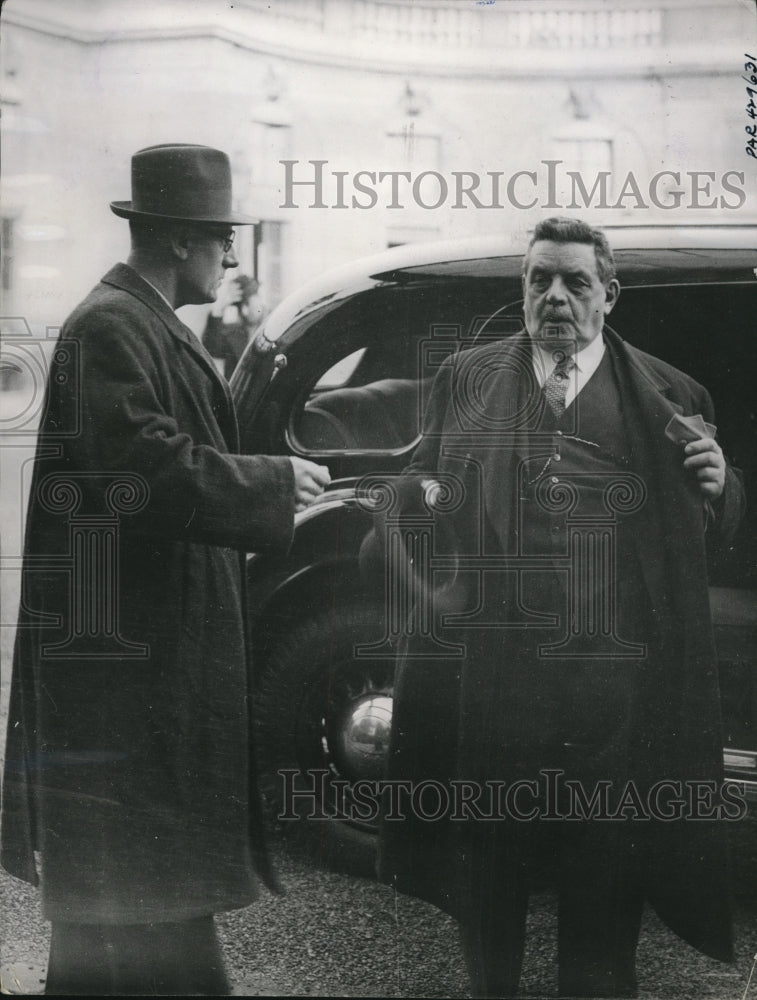 1938 Press Photo M. Edouard Herriot President Chamber met France Pres. A. Lebrun