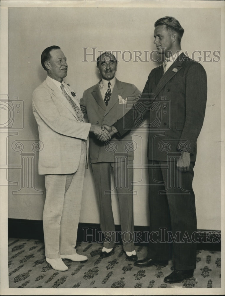 1933 Press Photo Elliot Roosevelt, Son of President, Attorney Sam Platt