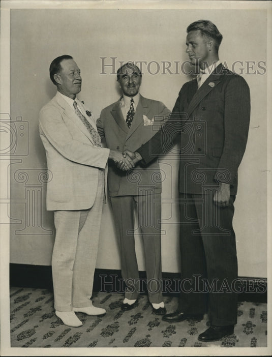 1933 Press Photo Elliot Roosevelt, Son of President, Attorney Sam Platt