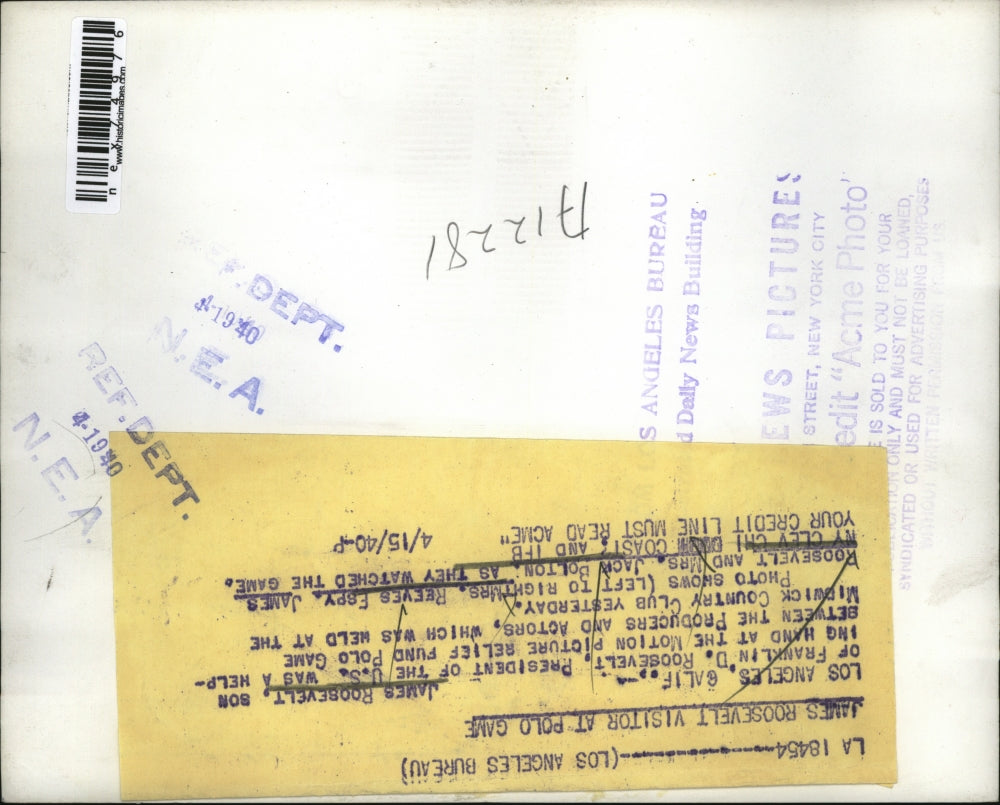 1940 Press Photo LA Calif James Roosevelt Pres FDR son, Mrs R Espy,Mrs Bolton