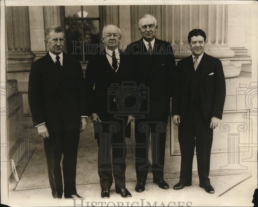 1933 Press Photo Senators F Hale of Me, GD Hoff W Va, RD Carey Wyo, R LaFollette