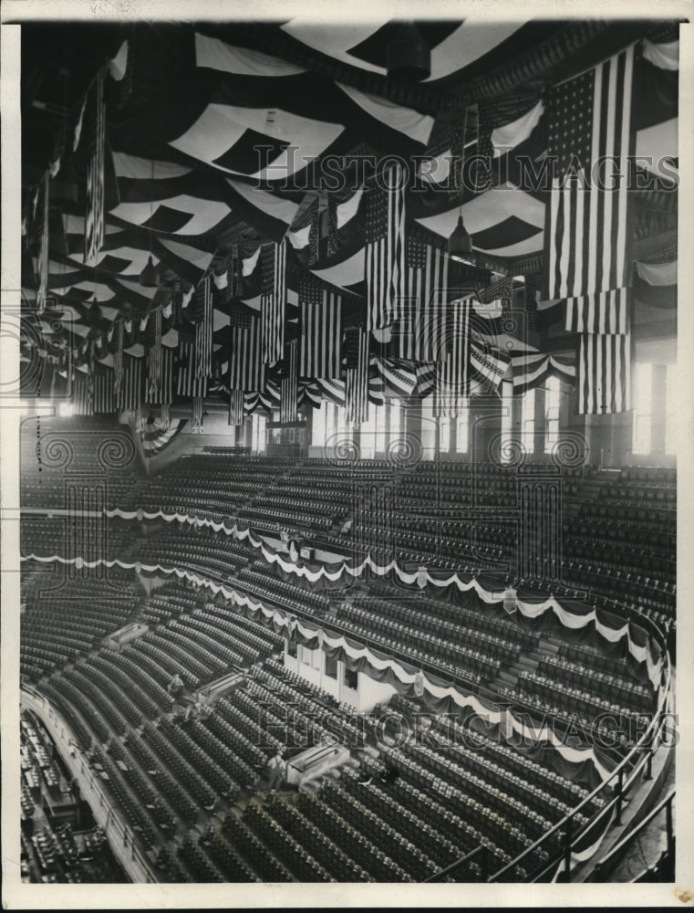 1932 Press Photo Chicago Stadium ready for Republican National Convention