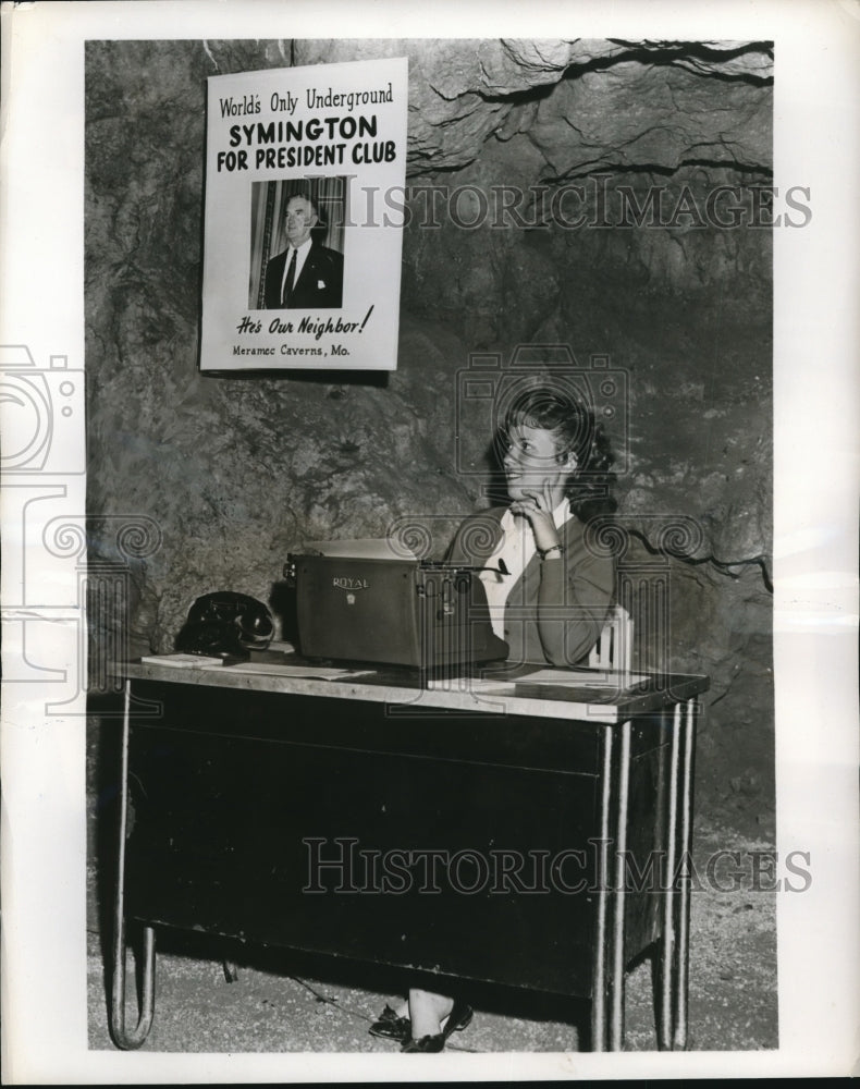 1960 Press Photo Symington for Pres Club Judy Helms of Missouri