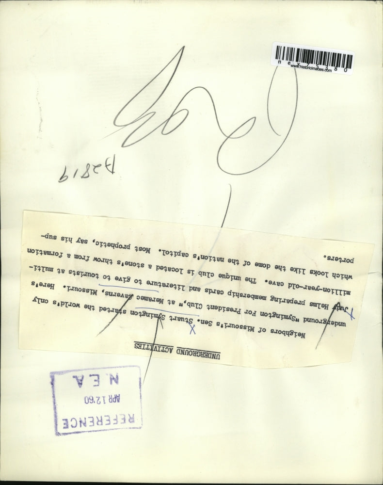 1960 Press Photo Symington for Pres Club Judy Helms of Missouri