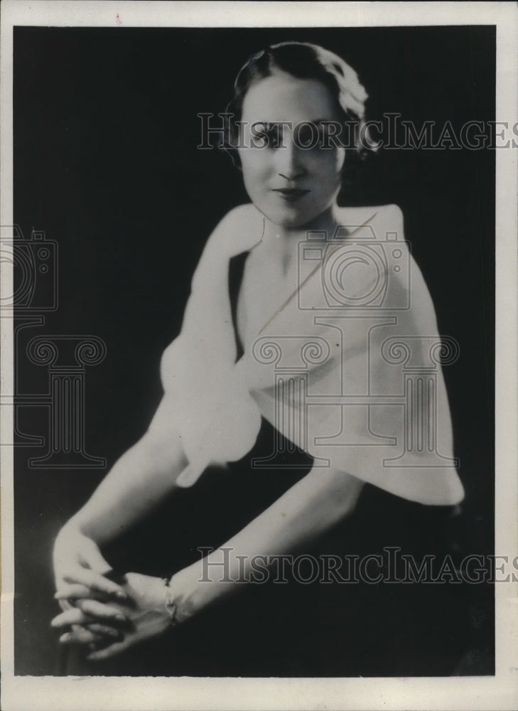 1934 Press Photo Avery Wright Toleo Ohio, America's 10 most beautiful women