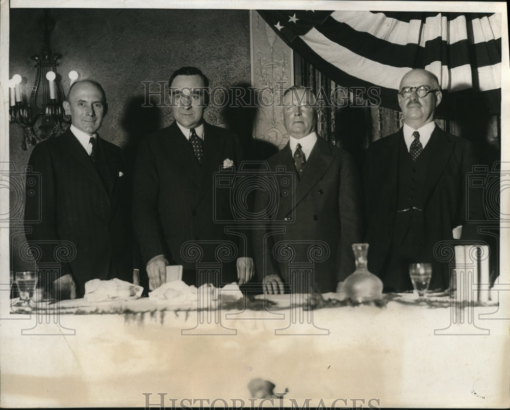 1932 Press Photo Colonel AWW Woodcook, Dr Daniel Polins Prohibition Officials