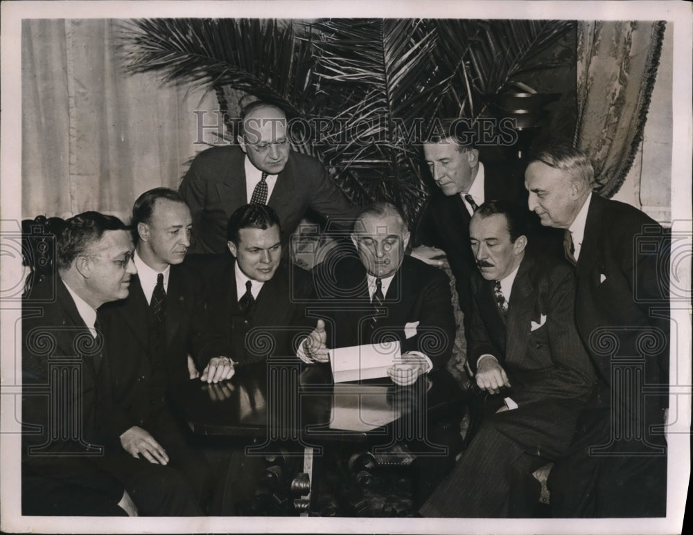 1936 Press Photo House Democrats Sen J Guffey, MJ Bradley, RG Allen,