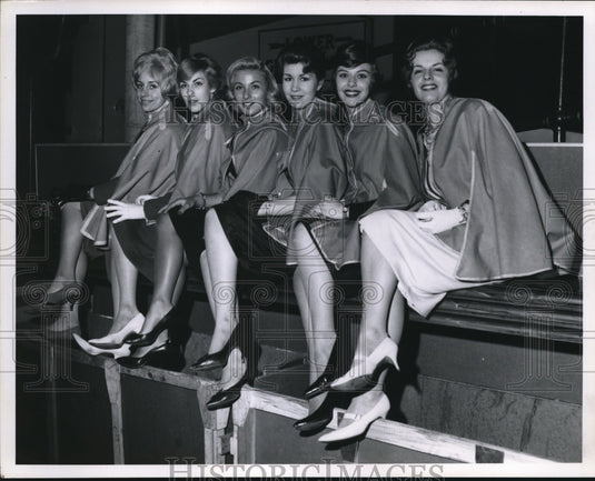 1960 Press Photo Earl Wheeler models, L Waxman, S Shaffer,A Green, L Adams