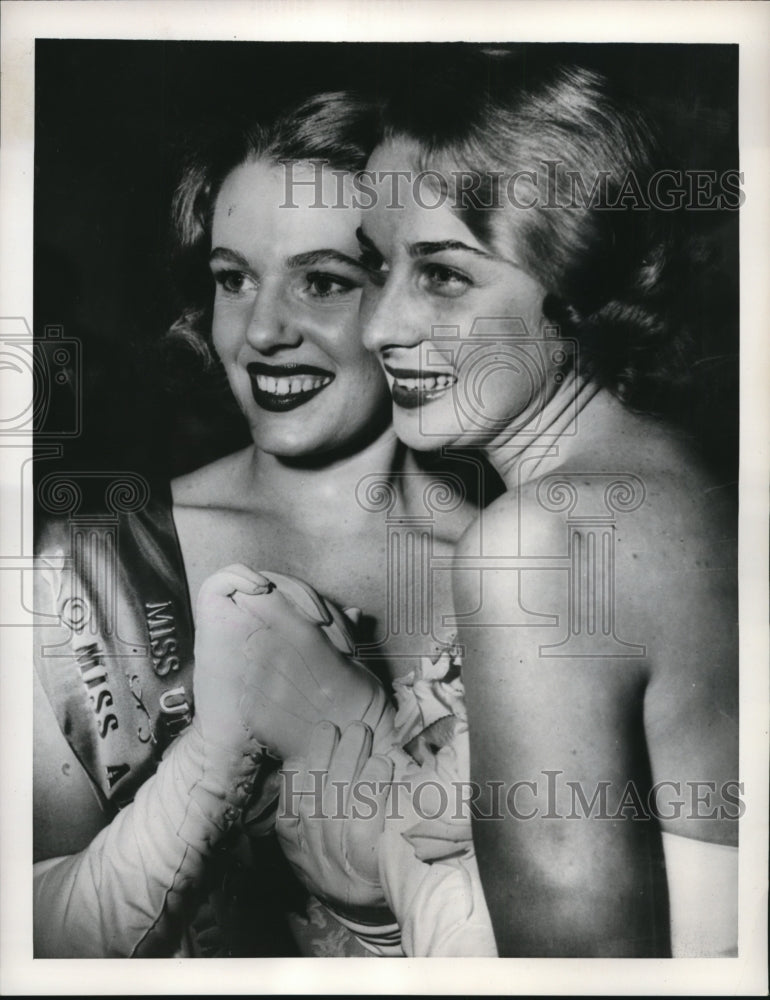1952 Press Photo Melbourne Australia Leah McCarthey Miss Australia - nex75859