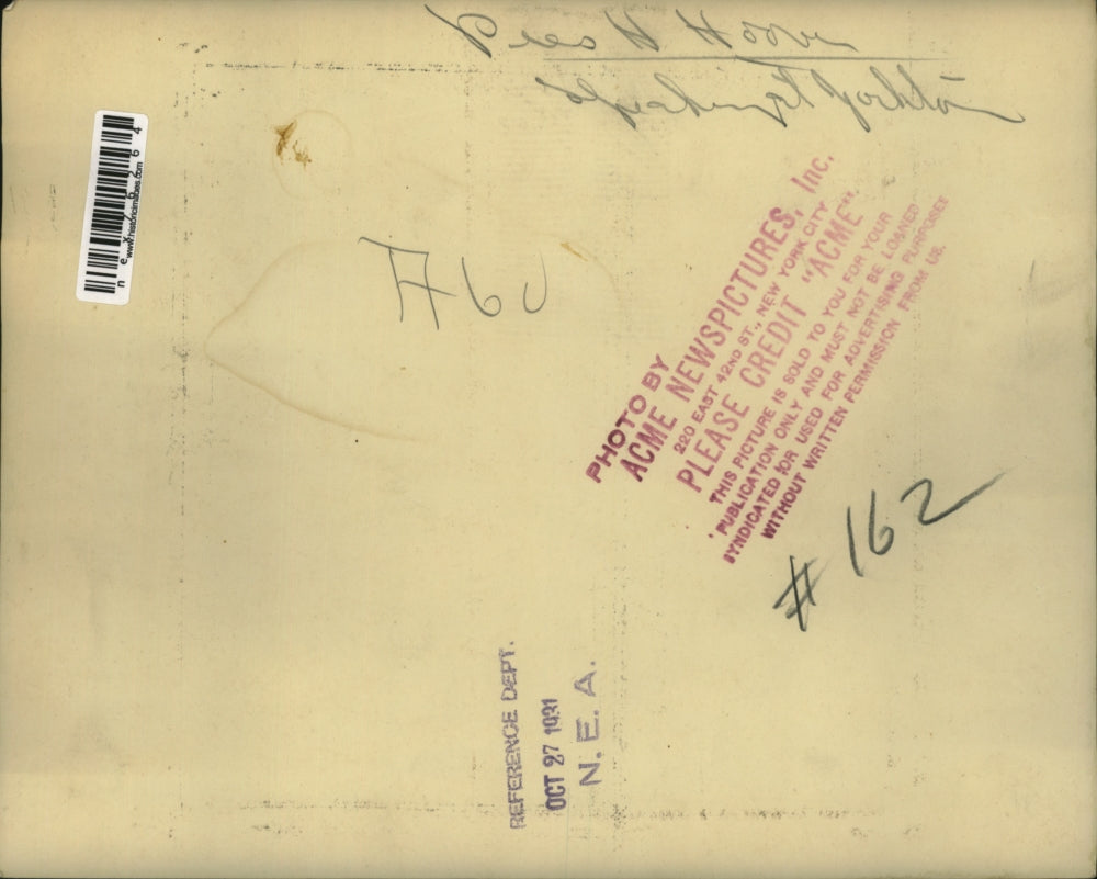 1931 Press Photo President Herbert Hoover at Podium During Speech