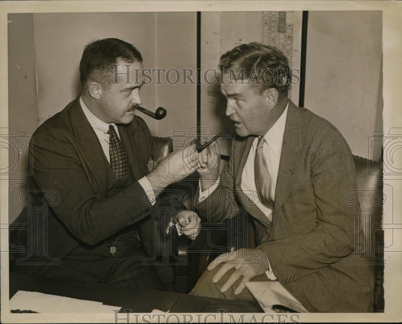 Load image into Gallery viewer, 1937 Press Photo Kenneth F Simpson Bruce Barton New York County Republican Party
