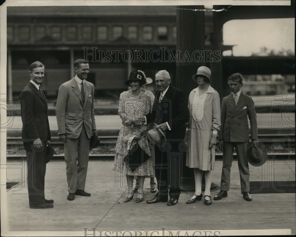 1926 Press Photo Wm Asroe, Viscount Astor, Lady Astor, Secy Kellogg, P Astor