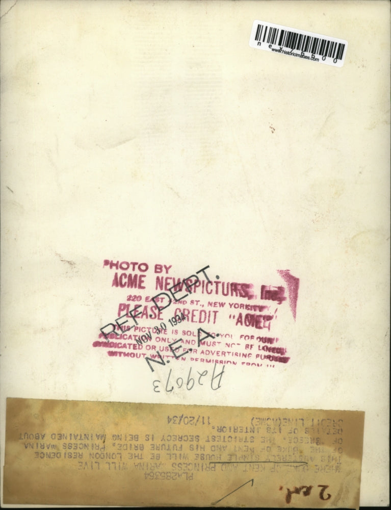 1934 Press Photo Residence of Duke of Kent & Princess Marina of Greece