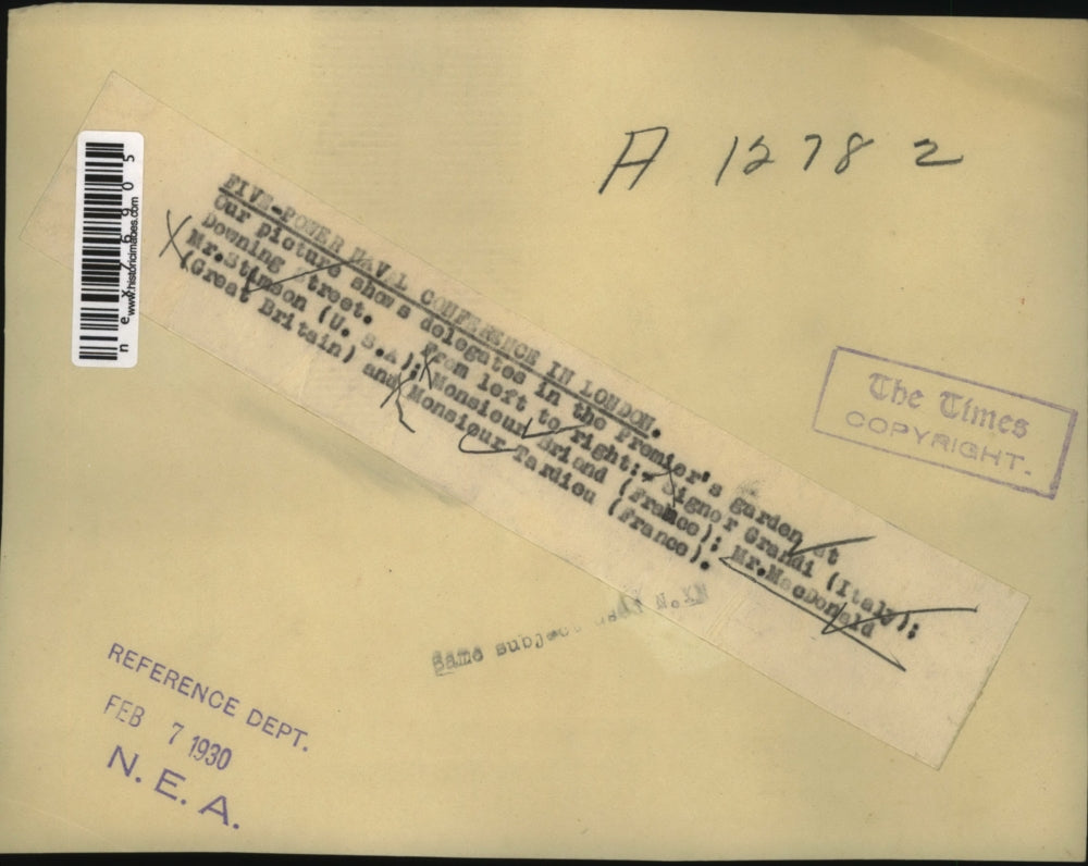 1930 Press Photo Naval Conference in Premier of London's Garden Francs, Italy US