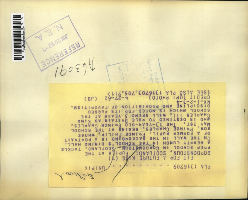 1962 Press Photo Gordonstoun Scotland Prince Charles at prep school